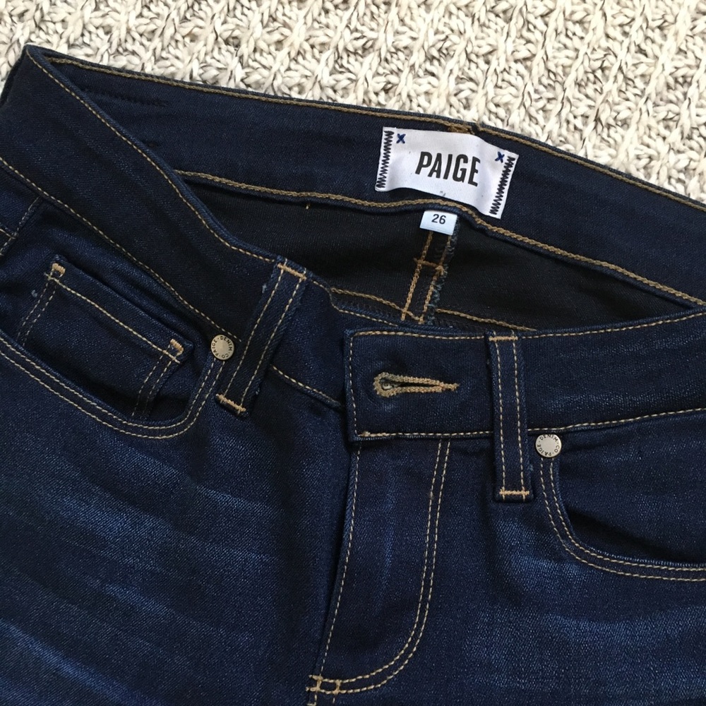 Paige Verdugo Ankle Skinny Jean Sz 26 Low Rise - Picture 3 of 6
